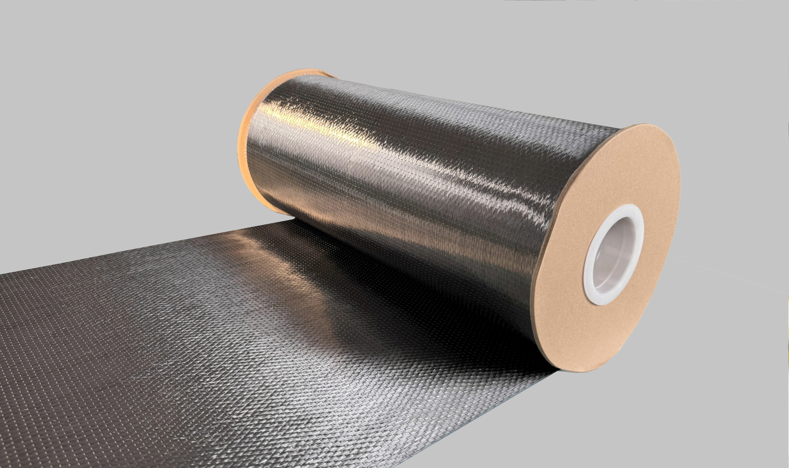Roll of unidirectional carbon fiber fabric